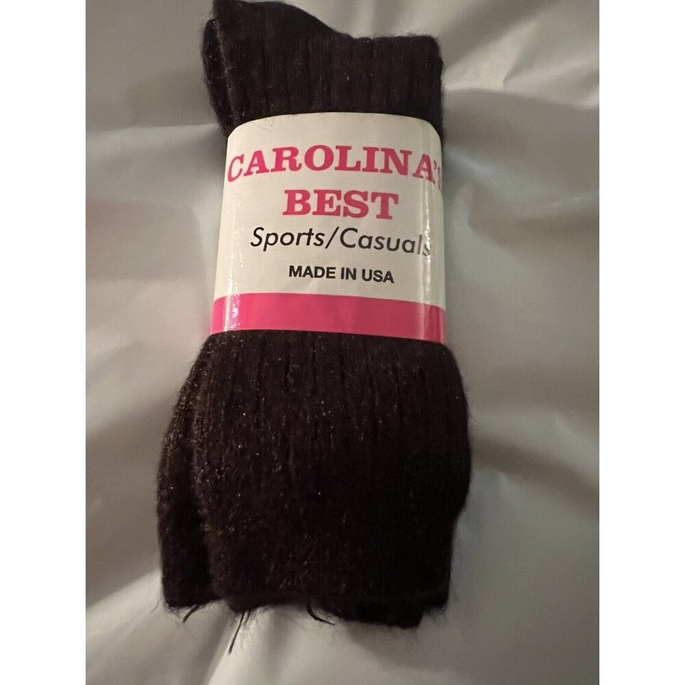 3 Pair Medium Carolina Best Sports Casual Orlon Brown Trouser Crew Sock 9-11 USA